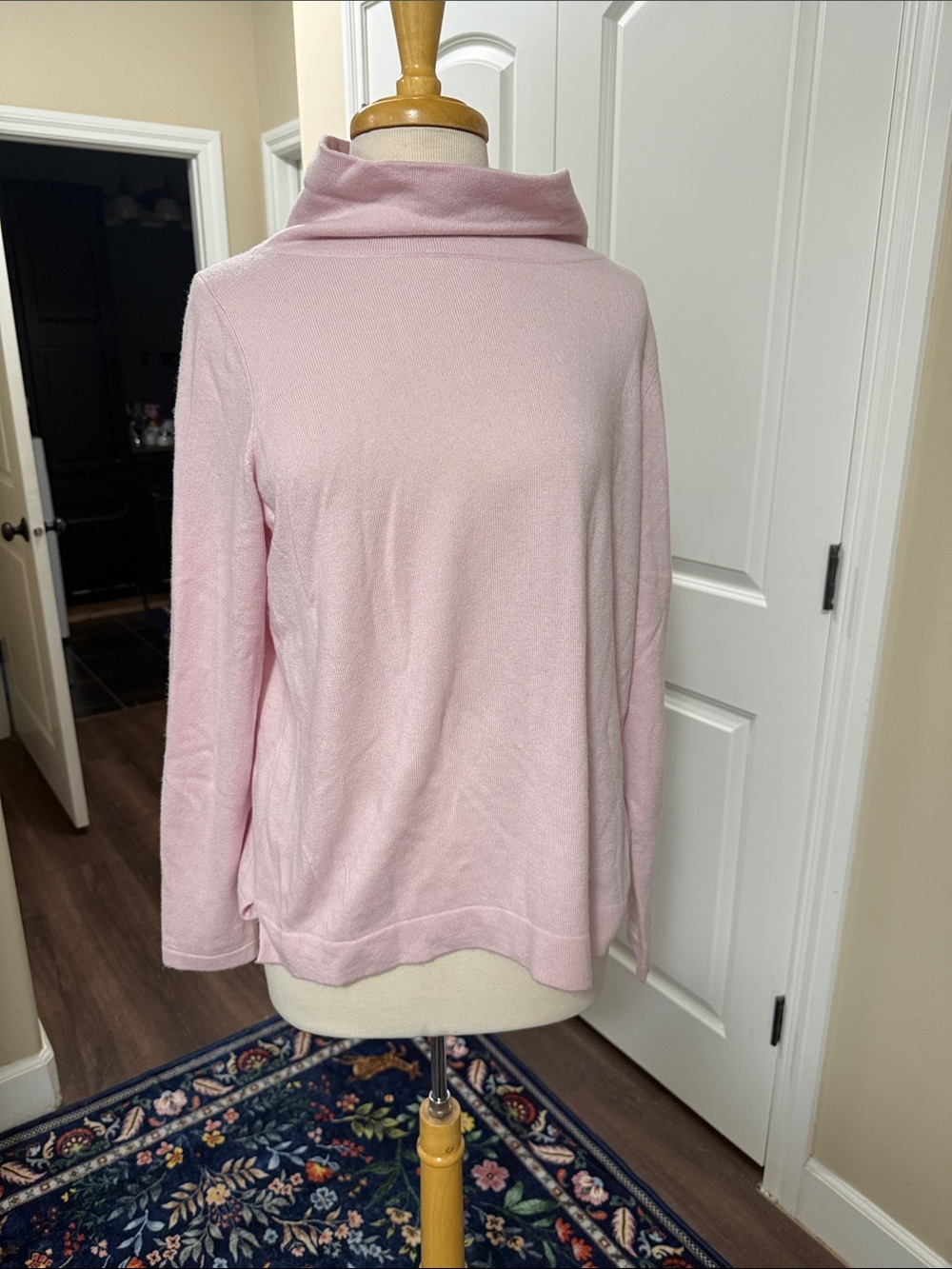 Pure Collection wool and cashmere Light Pink Cowl Neck Sweater. NWOT